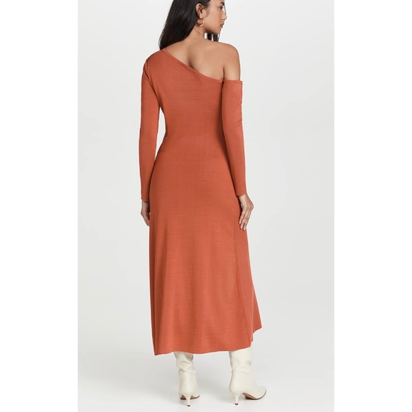 NWT Cult Gaia Knit Asymmetric Cut Out MIDI Dress In Meduim in Chili Color - Picture 6 of 13